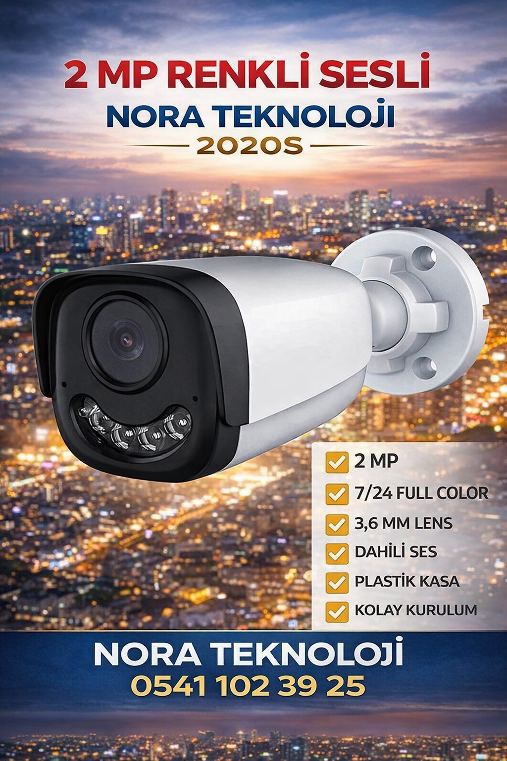 2 MP SESLİ RENKLİ AHD 